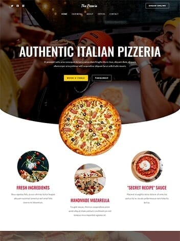 Italian Pizzeria Website Design